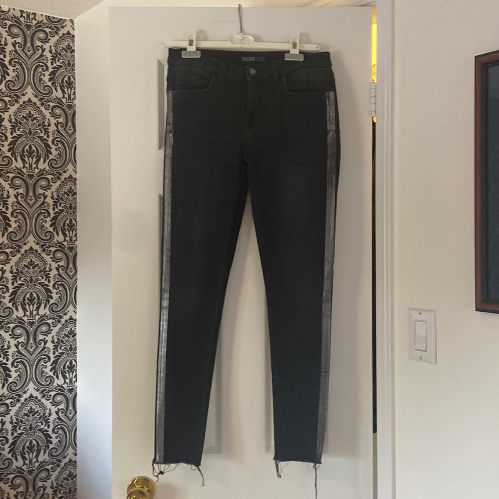 zara basics high rise black jean